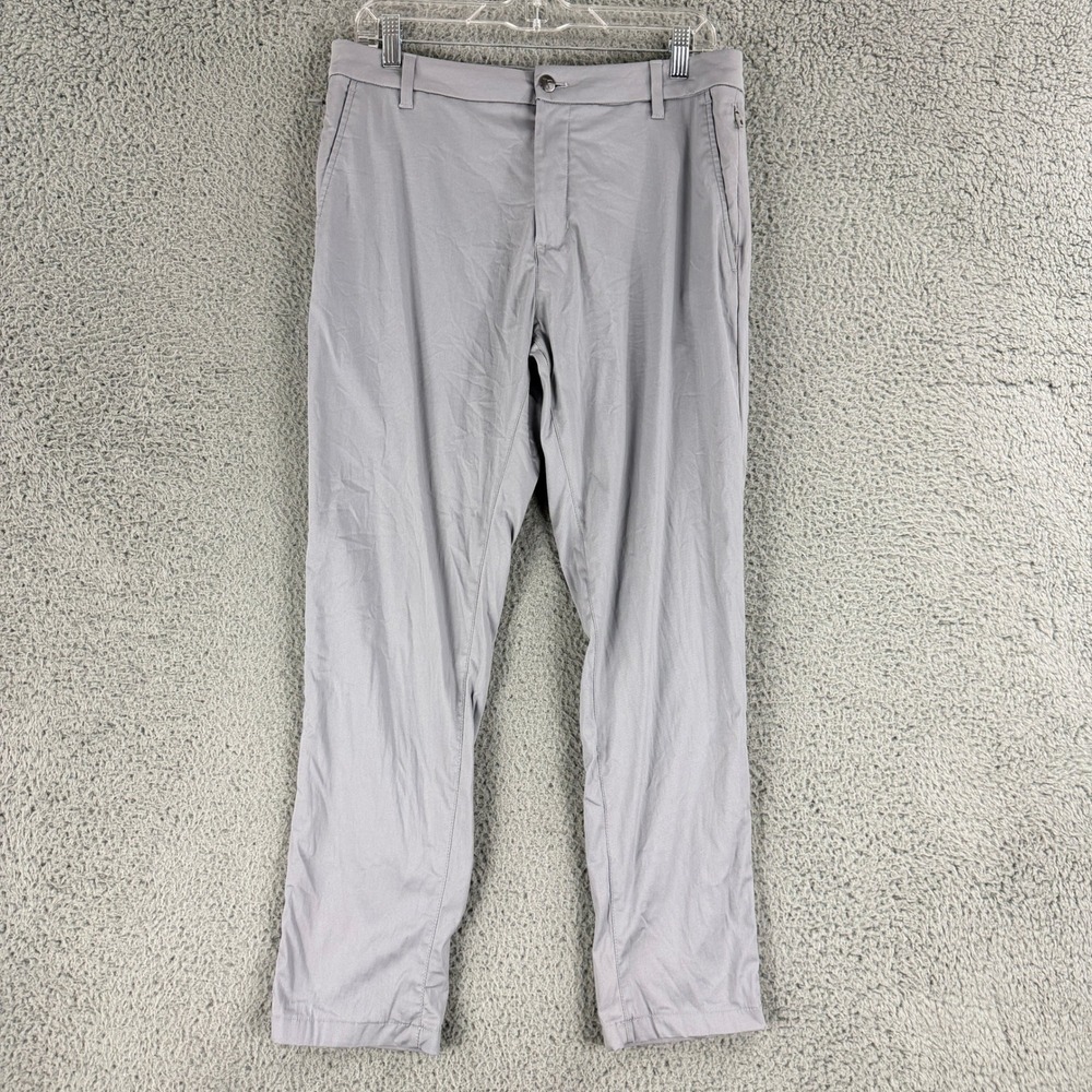 Birddogs Pants Mens 32x28 Gray Performance Stretch Chino Tapered Golf Khaki